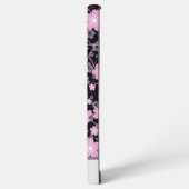 Aangepaste naam Cherry Blossom roze bloemmotief Samsung Galaxy Hoesje (Linkerkant)