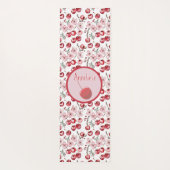 Aangepaste Naam Cherry Blossom Waterverf Yogamat (Achterkant)