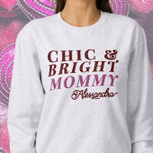 Aangepaste naam Chic Bright Mommy Holiday Typograp Trui