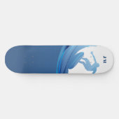 Aangepaste naam Chic Nautical Persoonlijk Skateboard (Horizontaal)
