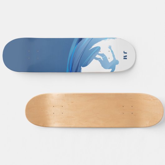 Aangepaste naam Chic Nautical Persoonlijk Skateboard (Horizontaal)