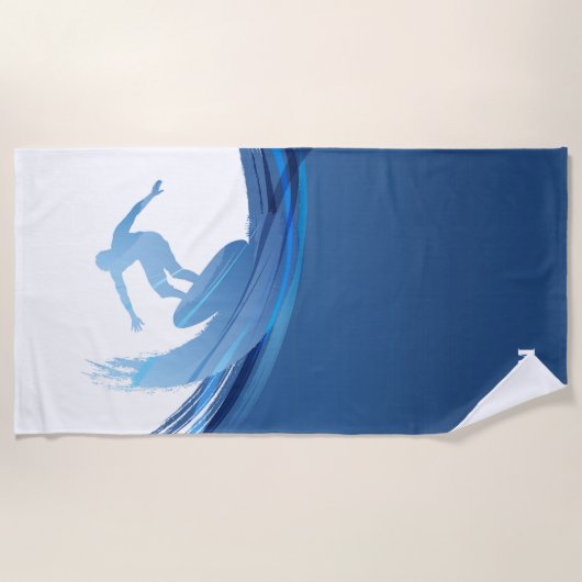 Aangepaste naam Chic Nautical Strandlaken (Voorkant)