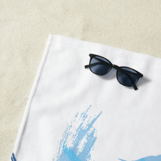 Aangepaste naam Chic Nautical Strandlaken (In situ)