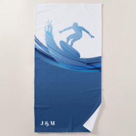 Aangepaste naam Chic Nautical Strandlaken