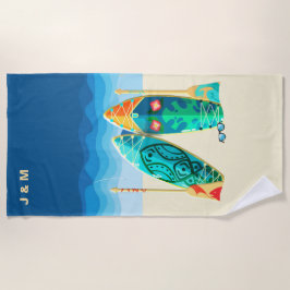 Aangepaste naam Chic Nautical Strandlaken