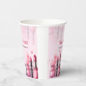 Aangepaste Naam Chic Salon Posh Cosmetica Papieren Bekers (Links)