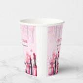 Aangepaste Naam Chic Salon Posh Cosmetica Papieren Bekers (Rechts)