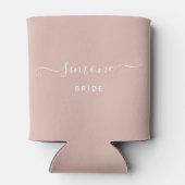 Aangepaste naam Chic Script Weddenschap Bride Blus Blikjeskoeler (Achterkant)