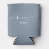 Aangepaste naam Chic Script Weddenschap Bride Dust Blikjeskoeler (Voorkant)