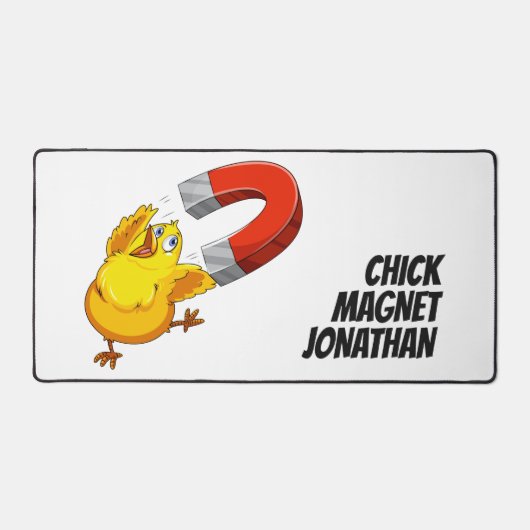 Aangepaste naam Chick Magnet Bureaumat (Voorkant)