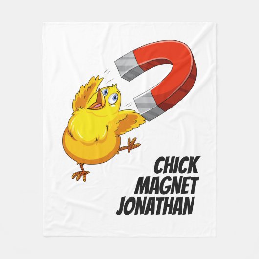Aangepaste naam Chick Magnet Fleece Deken (Voorkant)