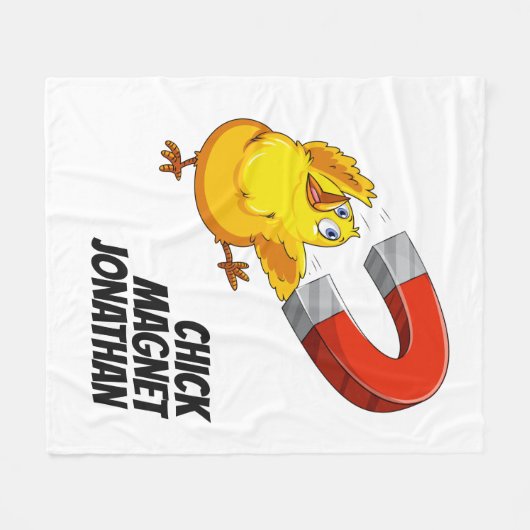 Aangepaste naam Chick Magnet Fleece Deken (Voorkant (Horizontaal))