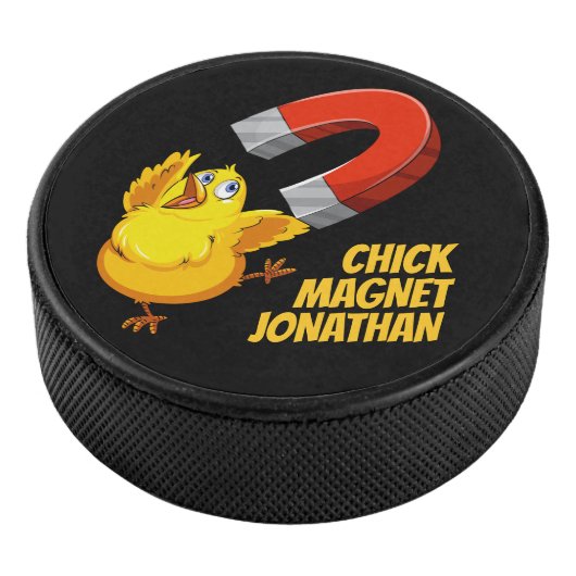 Aangepaste naam Chick Magnet Hockey Puck (3/4)