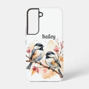 Aangepaste Naam Chickadee Wildlife Natuur Animal A Samsung Galaxy Hoesje