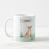 Aangepaste naam Chihuahua Pet Dog Koffiemok (Links)