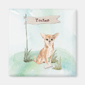 Aangepaste naam Chihuahua Pet Dog Magneet (Voorkant)