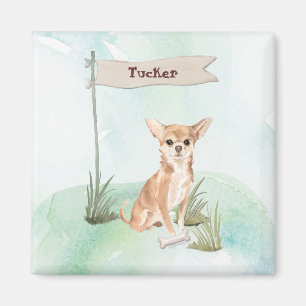 Aangepaste naam Chihuahua Pet Dog Magneet