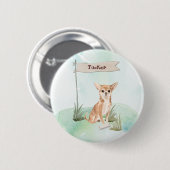 Aangepaste naam Chihuahua Pet Dog Ronde Button 5,7 Cm (Voorkant /achterkant)