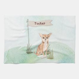 Aangepaste naam Chihuahua Pet Dog Theedoek