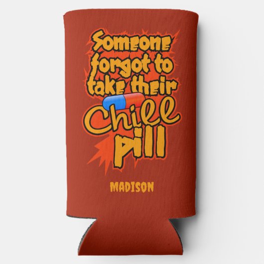 Aangepaste naam Chill Pill Seltzer Blikjeskoeler (Achterkant)