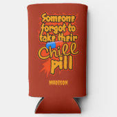 Aangepaste naam Chill Pill Seltzer Blikjeskoeler (Voorkant)