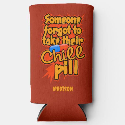 Aangepaste naam Chill Pill Seltzer Blikjeskoeler (Voorkant)