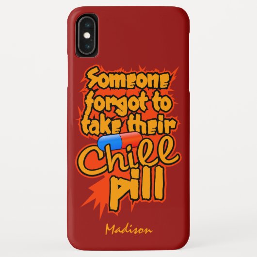 Aangepaste naam Chill Pill-telefoongesprekken Case-Mate iPhone Case (Achterkant)