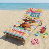 Aangepaste naam "Chillin' With" Schattigee strandv Strandlaken