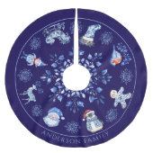 Aangepaste naam Chinoiserie Christmas Kerstboom Rok (Voorkant)