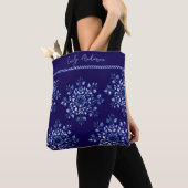 Aangepaste naam Chinoiserie Snowflake Tote Bag (Dichtbij)