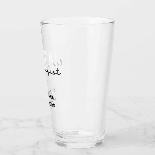 Aangepaste naam chirurgische technologiste Med Sur Glas (Links)