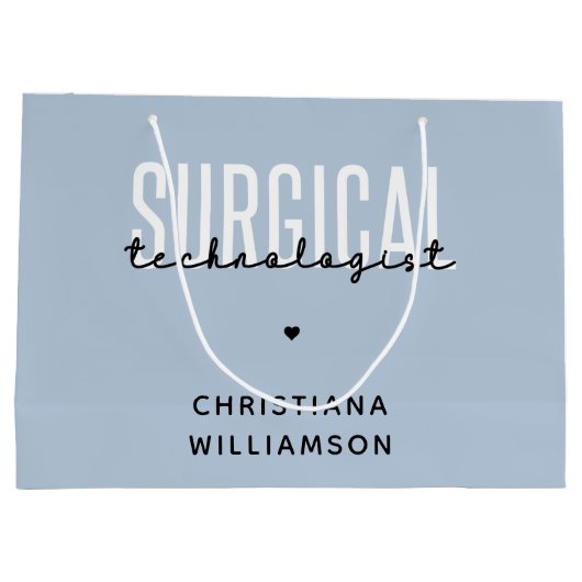 Aangepaste naam chirurgische technologiste Med Sur Groot Cadeauzakje (Achterkant)