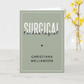Aangepaste naam chirurgische technologiste Med Sur Kaart (Gele Bloem)