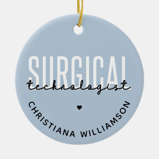 Aangepaste naam chirurgische technologiste Med Sur Keramisch Ornament (Voorkant)