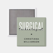 Aangepaste naam chirurgische technologiste Med Sur Magneet (Voorkant / Achterkant)