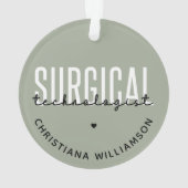 Aangepaste naam chirurgische technologiste Med Sur Ornament (achterkant)