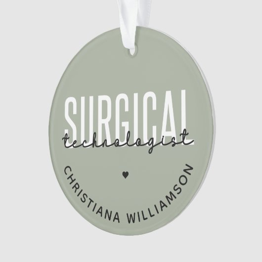 Aangepaste naam chirurgische technologiste Med Sur Ornament (voorkant)