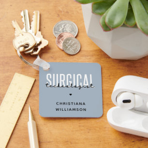 Aangepaste naam chirurgische technologiste Med Sur Sleutelhanger