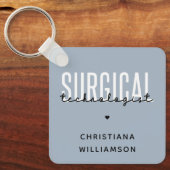 Aangepaste naam chirurgische technologiste Med Sur Sleutelhanger (Voorkant)