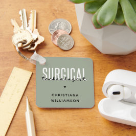 Aangepaste naam chirurgische technologiste Med Sur Sleutelhanger
