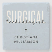 Aangepaste naam chirurgische technologiste Med Sur Stenen Onderzetter (Voorkant)