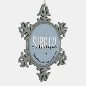 Aangepaste naam chirurgische technologiste Med Sur Tin Sneeuwvlok Ornament (Links)