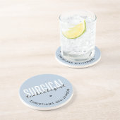 Aangepaste naam chirurgische technologiste Med Sur Zandsteen Onderzetter (Zijkant)