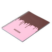 Aangepaste naam Chocolade Drip Notitieboek (Linkerzijde)