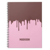 Aangepaste naam Chocolade Drip Notitieboek (Voorkant)