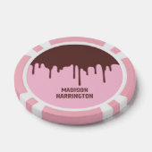 Aangepaste naam chocolade druppel poker chips (Enkel)