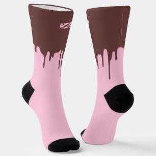 Aangepaste naam chocoladedrip sokken