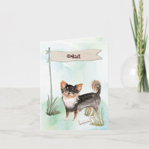 Aangepaste naam Chocolate Lab Pet Dog Notitiekaartje