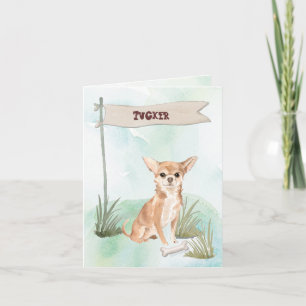 Aangepaste naam Chocolate Lab Pet Dog Notitiekaartje