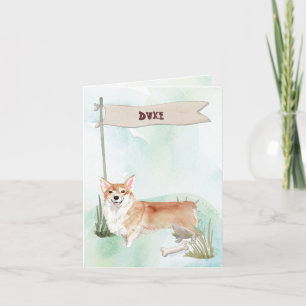 Aangepaste naam Chocolate Lab Pet Dog Notitiekaartje